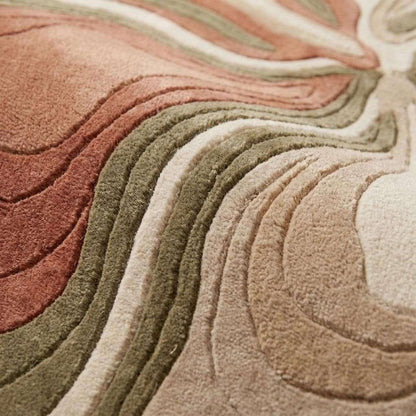 Organic Shape Abstract Rug Carpet, Hand Tufted Wool Area Rug, Modern Artistic Home Decor __etsy:7978196878