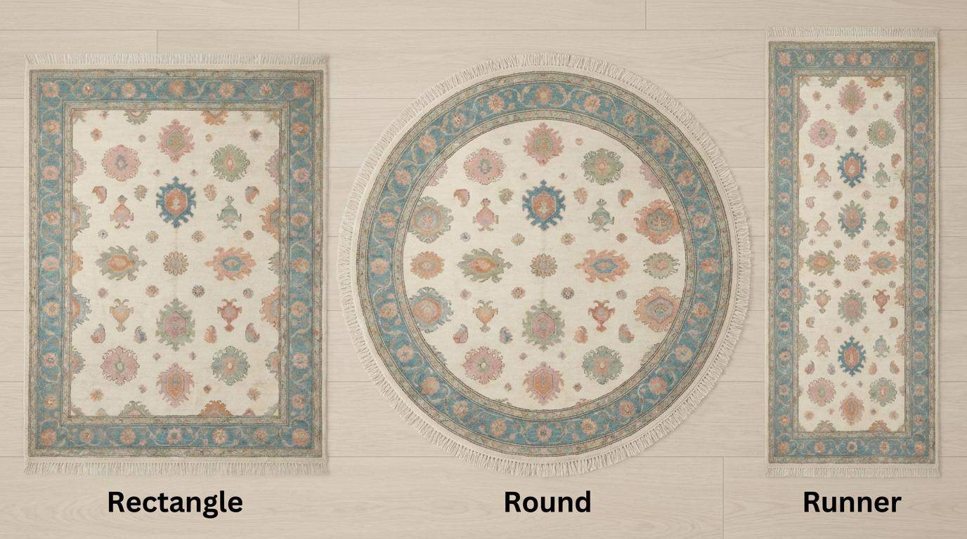 Oushak Hand Knotted Rug , Floral Pastel Carpet, Soft Blue Beige Vintage Style Living Room Area Rug __etsy:7931105965
