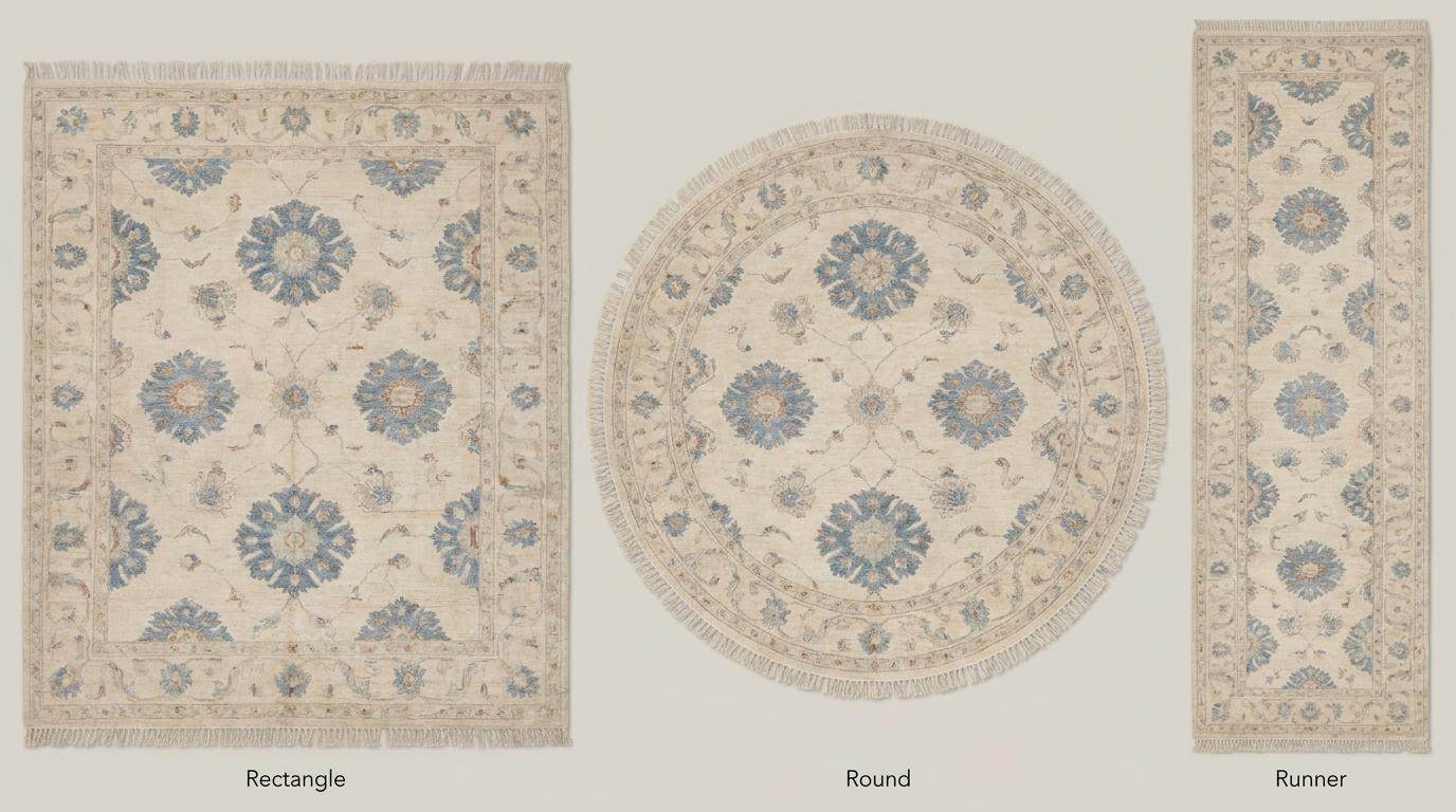 Hand knotted rug available in rectangle area rug, runner hallway rug, circular round rug shapes with floral Oushak pattern __etsy:8005562883