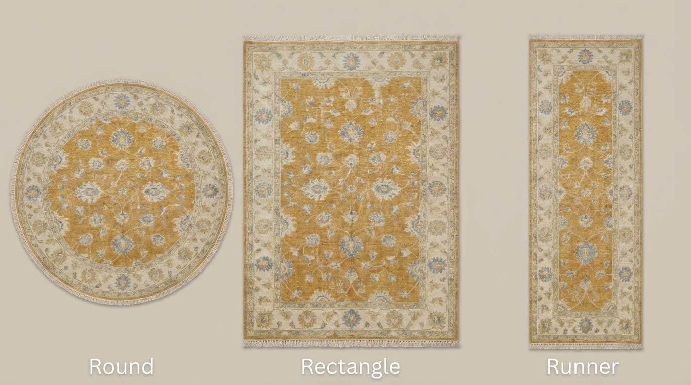 Oushak Hand Knotted Rug Mustard Gold Floral Area Rug, Turkish Style Living Room Carpet, Vintage Inspired Wool Rug __etsy:7855079379