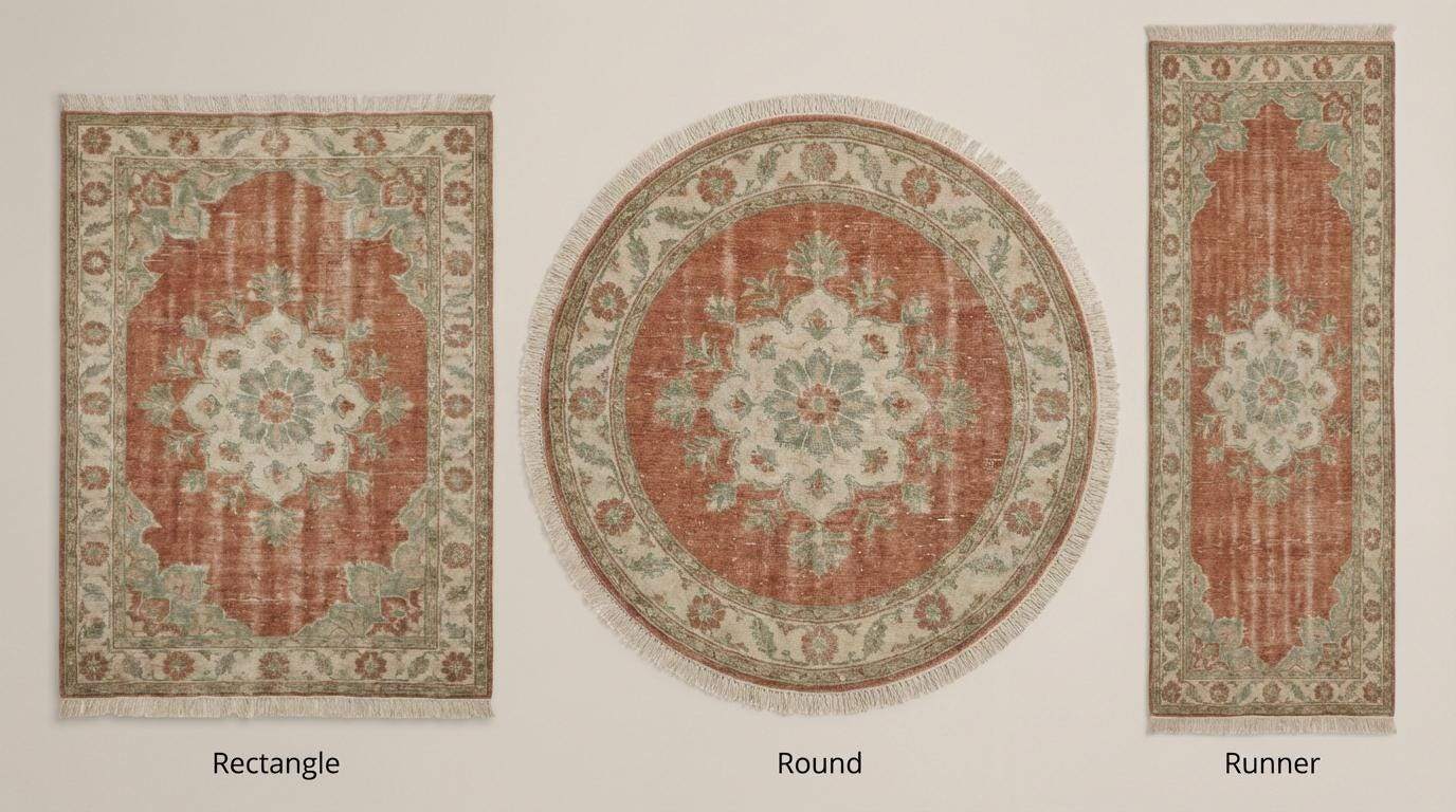 Oushak Hand Knotted Wool Rug, Floral Medallion Area Carpet