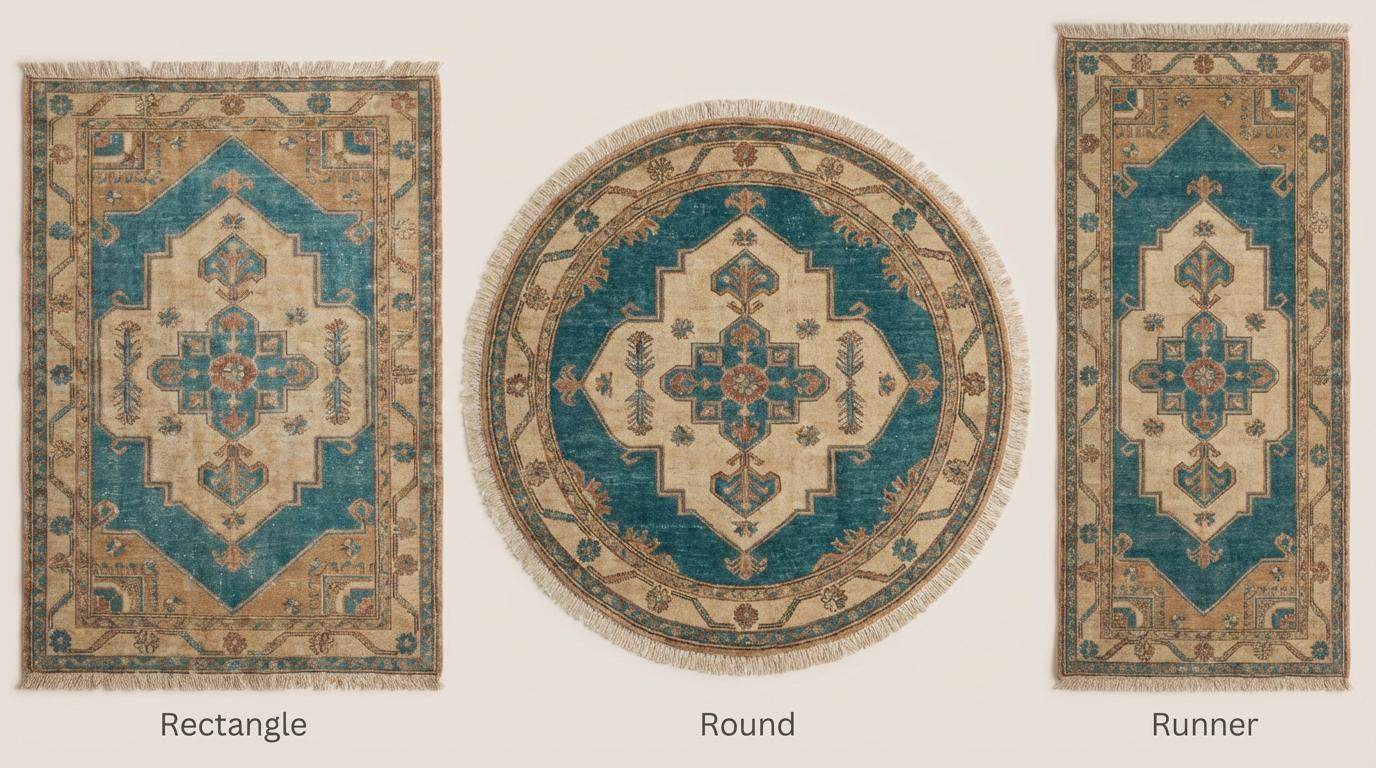Oushak Medallion Hand Knotted Wool Rug for Living Room __etsy:7674732024