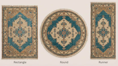 Oushak Medallion Hand Knotted Wool Rug for Living Room __etsy:7674732024