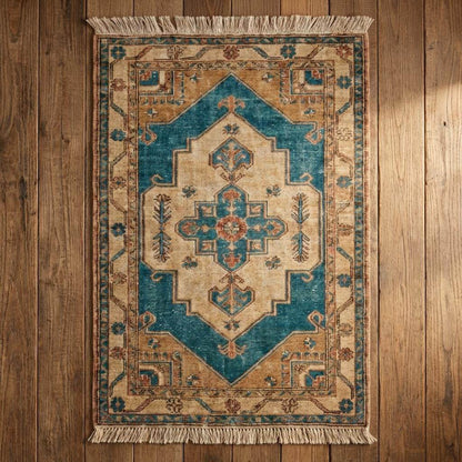 Artisan hand knotted wool rug suitable for living room or bedroom décor __etsy:7674732042