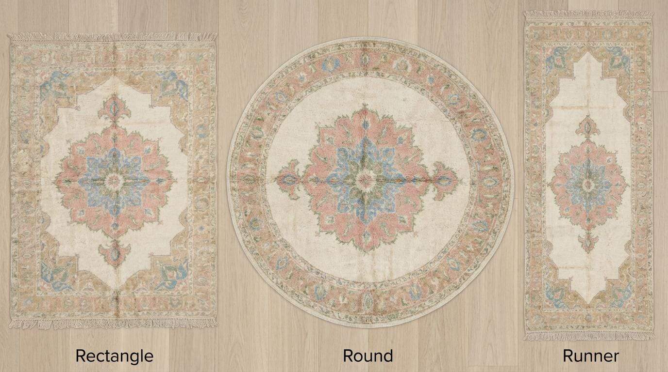 Pastel Oushak Area Rug, Hand Knotted Wool Medallion Living Room
