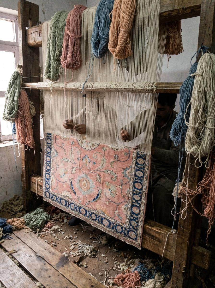Pink Oushak Hand Knotted Rug, Vintage Floral Carpet for Bedroom, Traditional Turkish Area Rug __etsy:8119336257