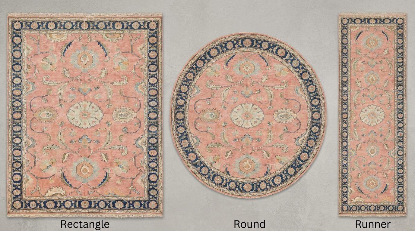 Rectangle area rug design suitable for living room, hallway runner inspiration, bedroom, and large dining spaces __etsy:8071414824