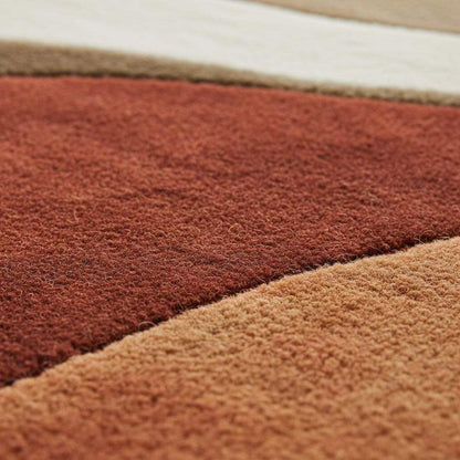 Retro 70s Geometric Wave Rug: Mid-Century Modern Accent Rug