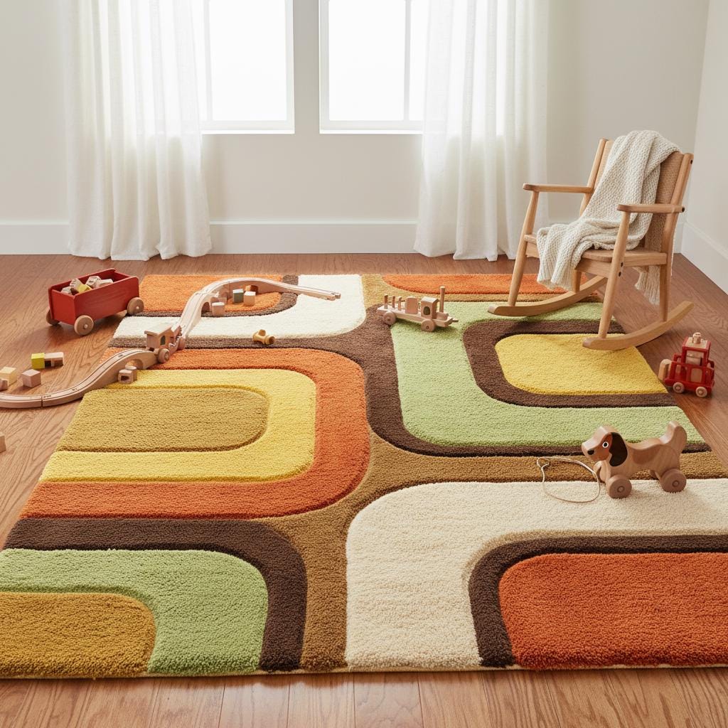 Hand tufted area rug highlighting artisan craftsmanship, plush pile height, and natural texture variations from handmade production.