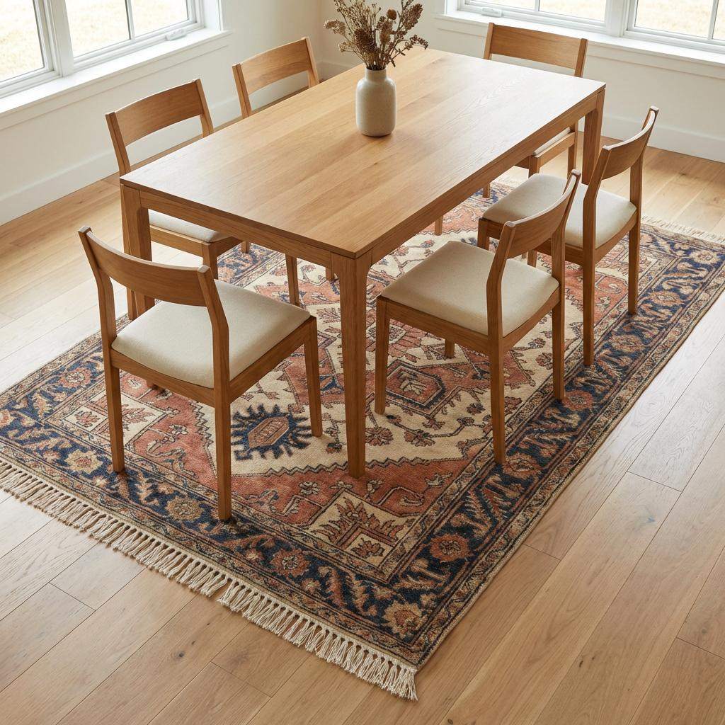 Tribal Oushak Hand Knotted Wool Area Rug Geometric Medallion