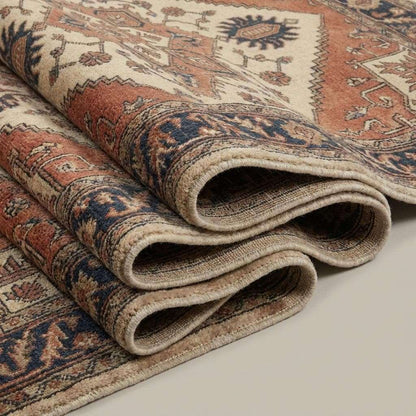 Tribal Oushak Hand Knotted Wool Area Rug Geometric Medallion