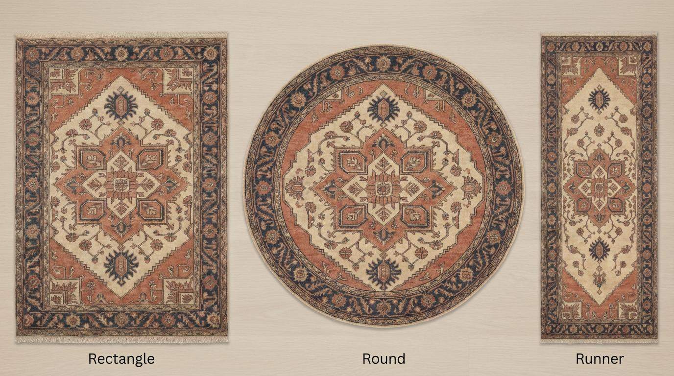 Tribal Oushak Hand Knotted Wool Area Rug Geometric Medallion
