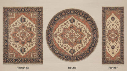 Tribal Oushak Hand Knotted Wool Area Rug Geometric Medallion