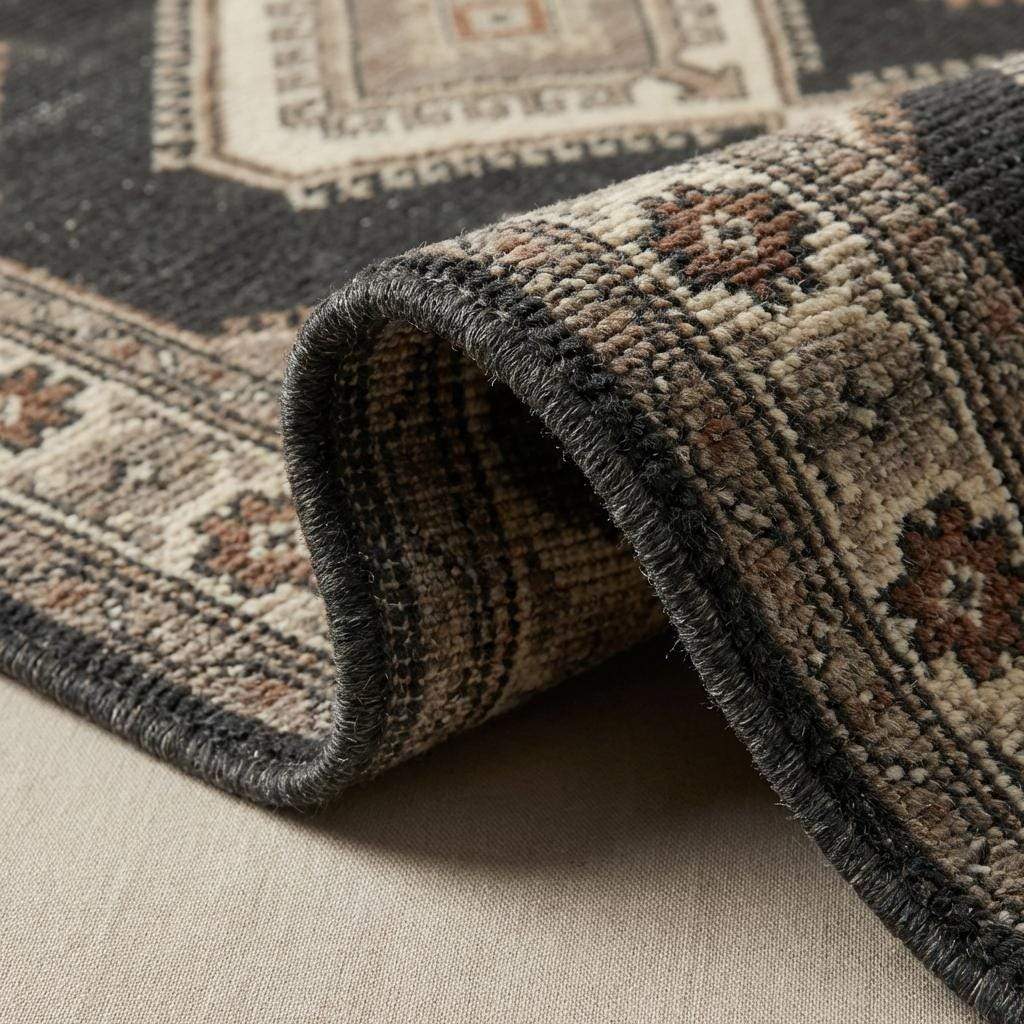 Vintage Tribal Hand Knotted Wool Area Rug for Rustic Interiors