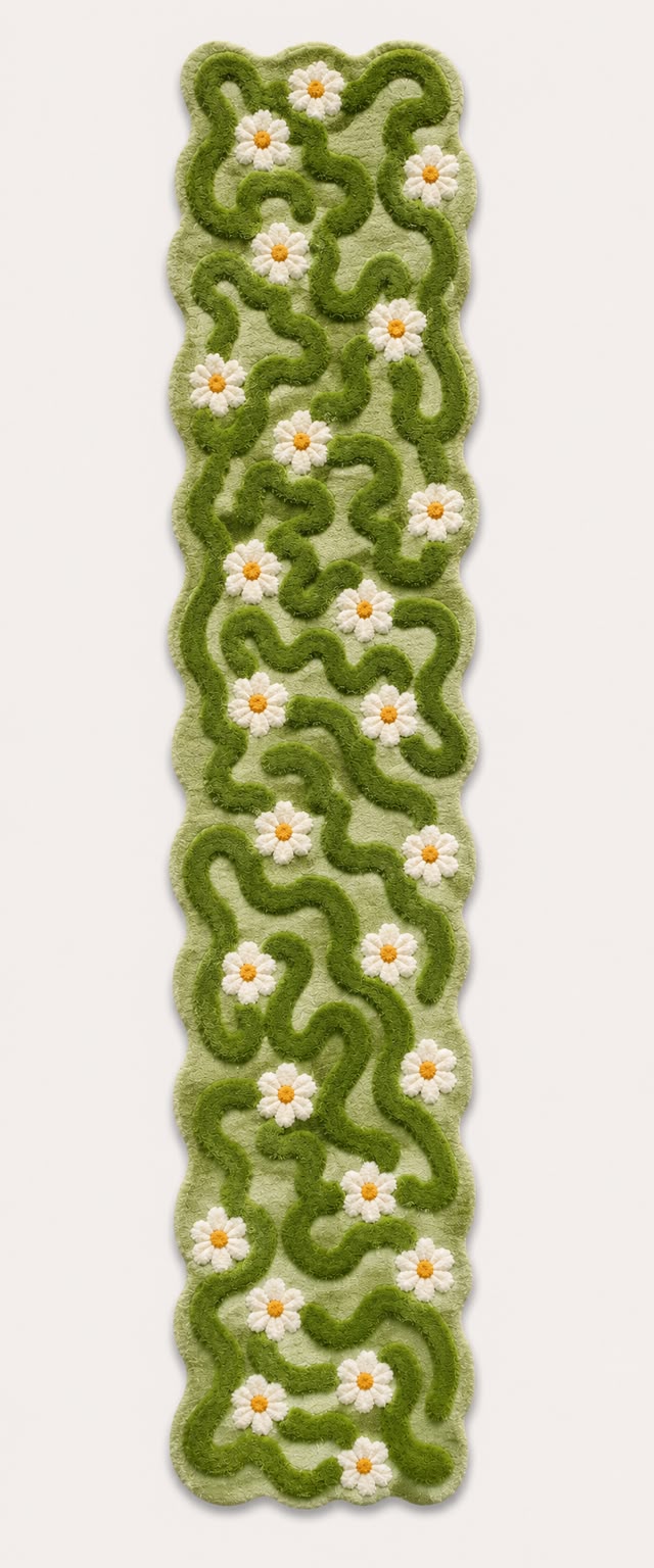 Custom rug options in 1x3 meter and 2.5x2.5 meter sizes