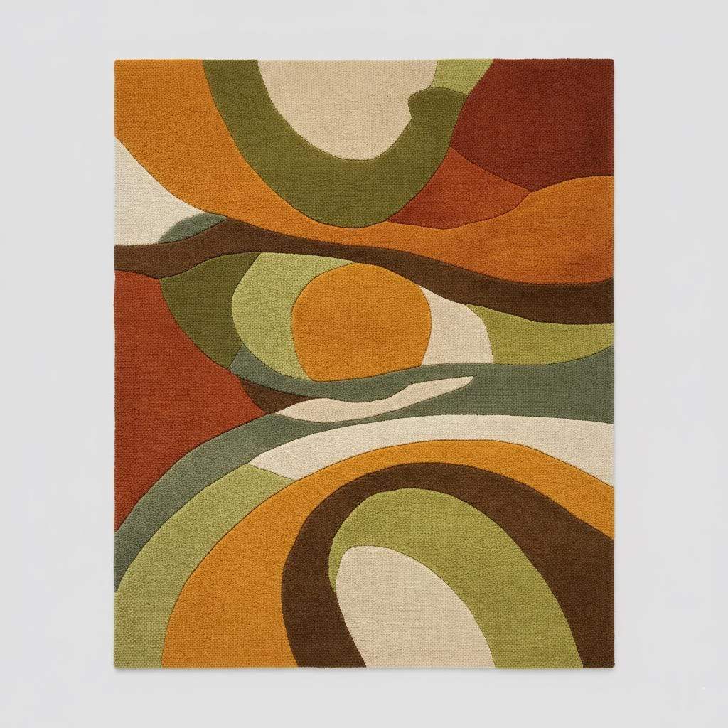 full rug on white, lifestyle in living room, close-ups of pile/edges, back view, ruler for thickness, color swatches. __etsy:7285161184