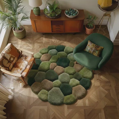 Moss Rug – Soft Textured Green Area Rug | Modern Organic Floor Decor