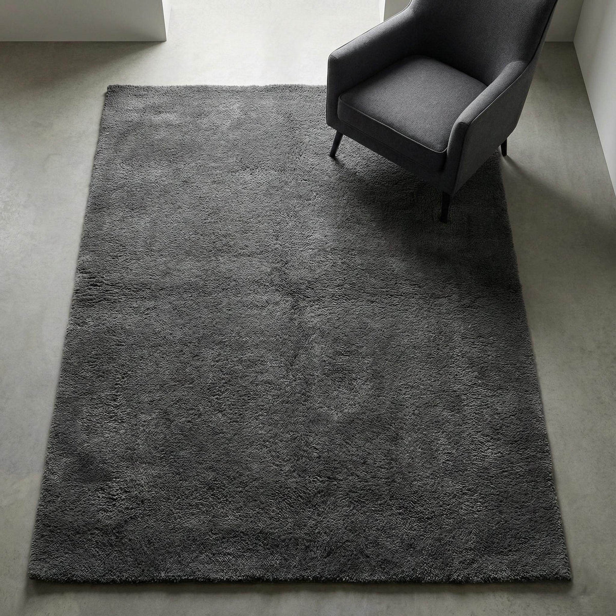 Soft Plush Grey Rug • Hand Tufted Modern Area Rug __etsy:7548464323